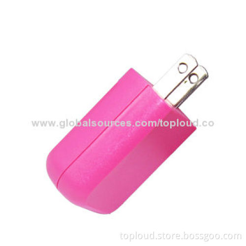 Mobile Chargers for Cellphones, 1 USB Port, 1A/5V Output, Lightweight